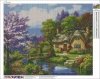 Haft Diamentowy Wiosenny Domek 45x55 cm K